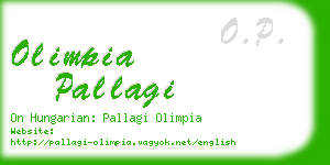olimpia pallagi business card